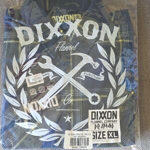 DIXXON Blue and Yellow Plaid Flannel Shirt
